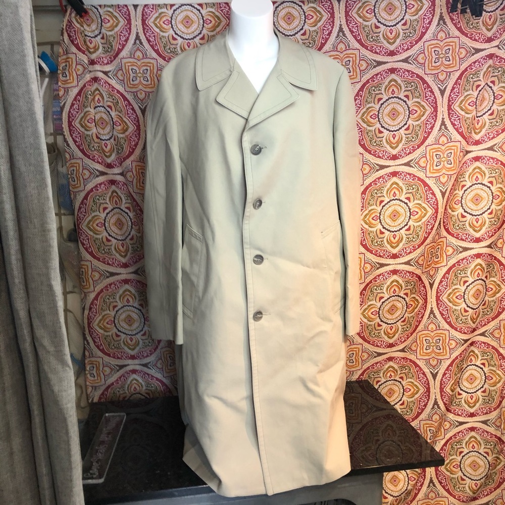 London Fog Khaki Trench Coat Size 46 Long
